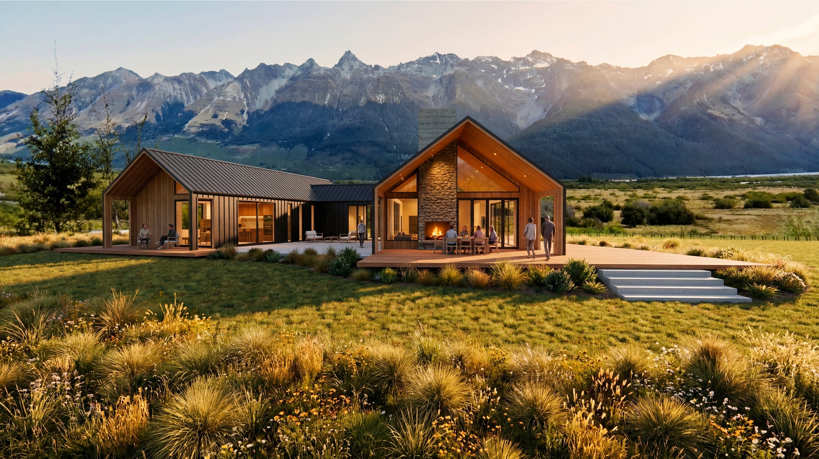 Bespoke residence in Queenstown Lakes with The Remarkables in the background